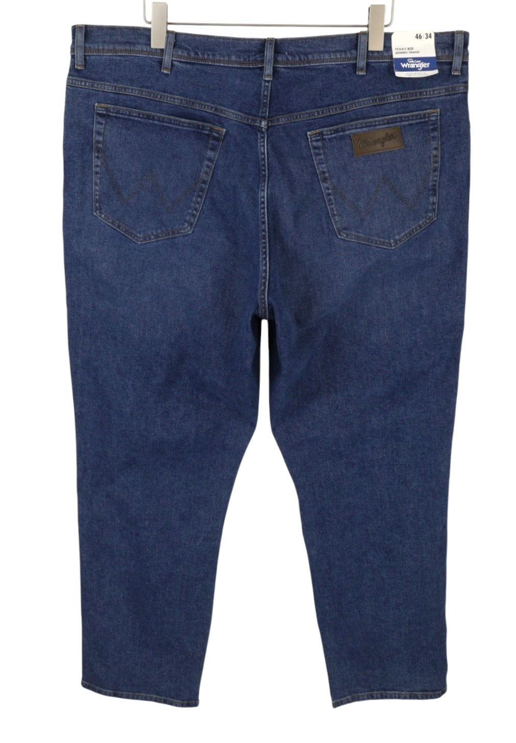 WRANGLER Texas 821 Men Jeans W46/L34 Blue Faded Straight Zip Fly