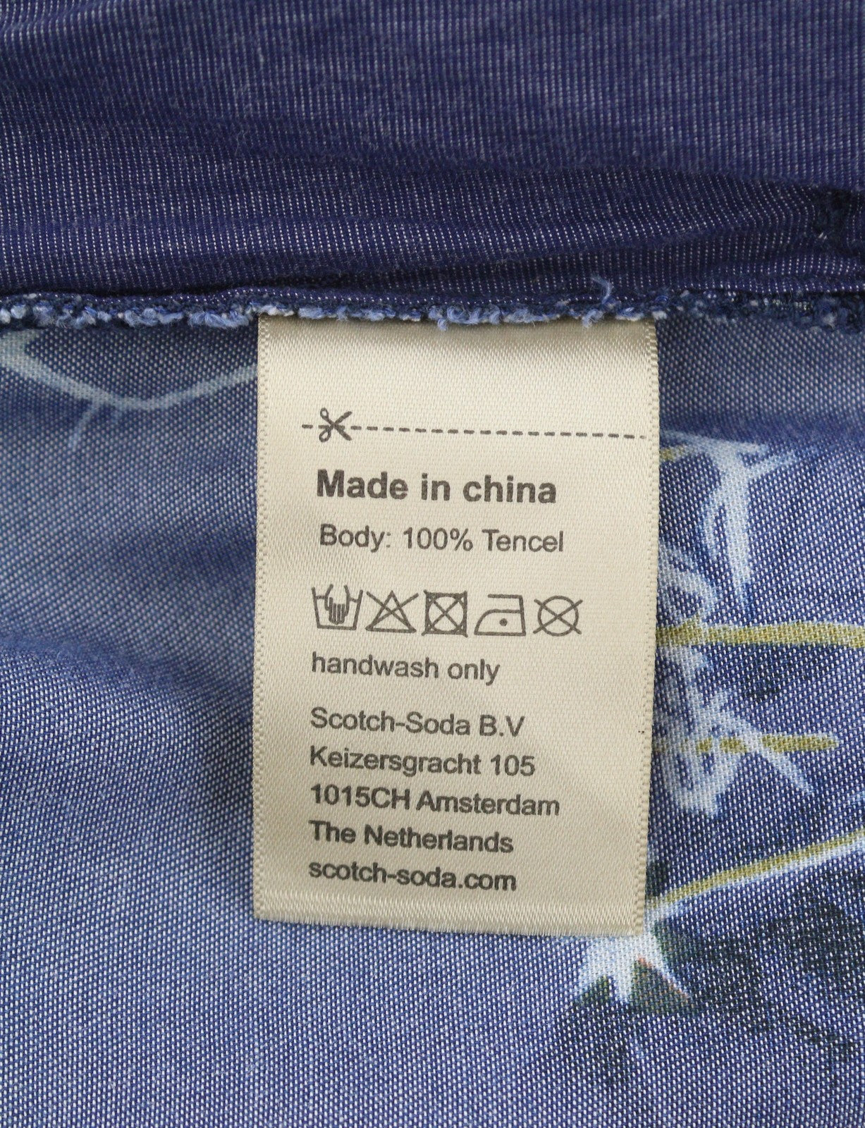 Blue Tencel Shorts