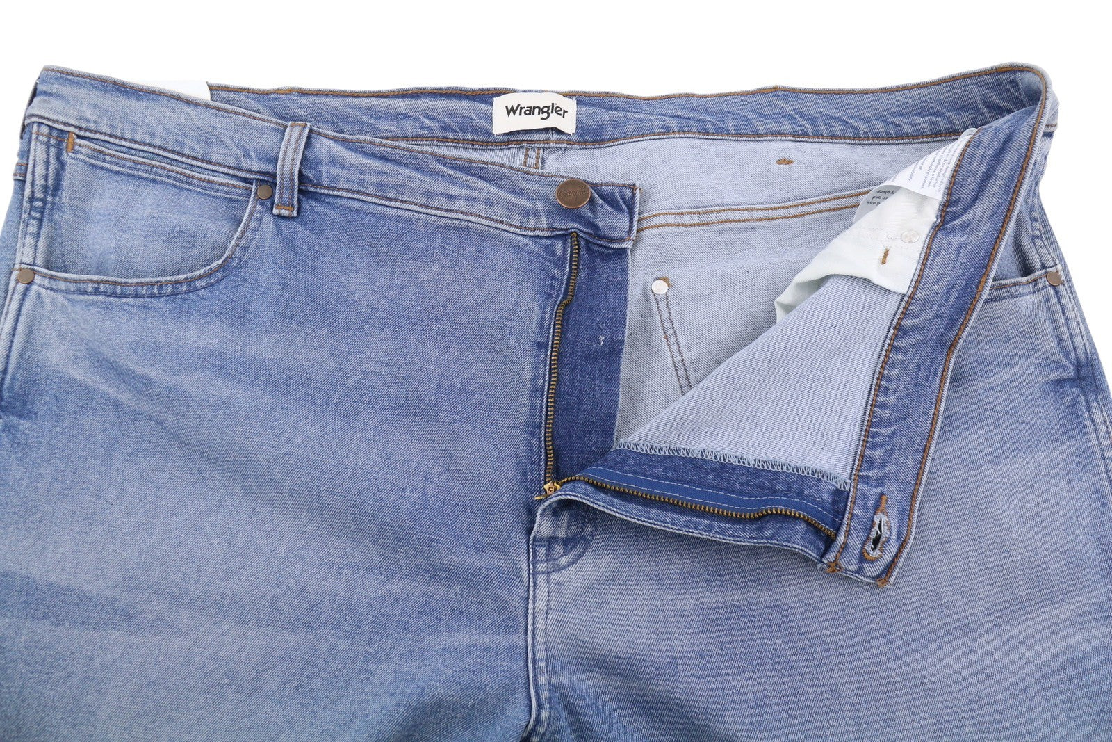 WRANGLER Greensboro 803 Men Jeans W48/L34 Blue Faded Whisker Regular
