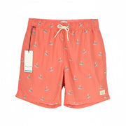 SCOTCH & SODA Men Swimwear W31 Flamingo Surfer Aop Mesh Lined Drawstring Waist