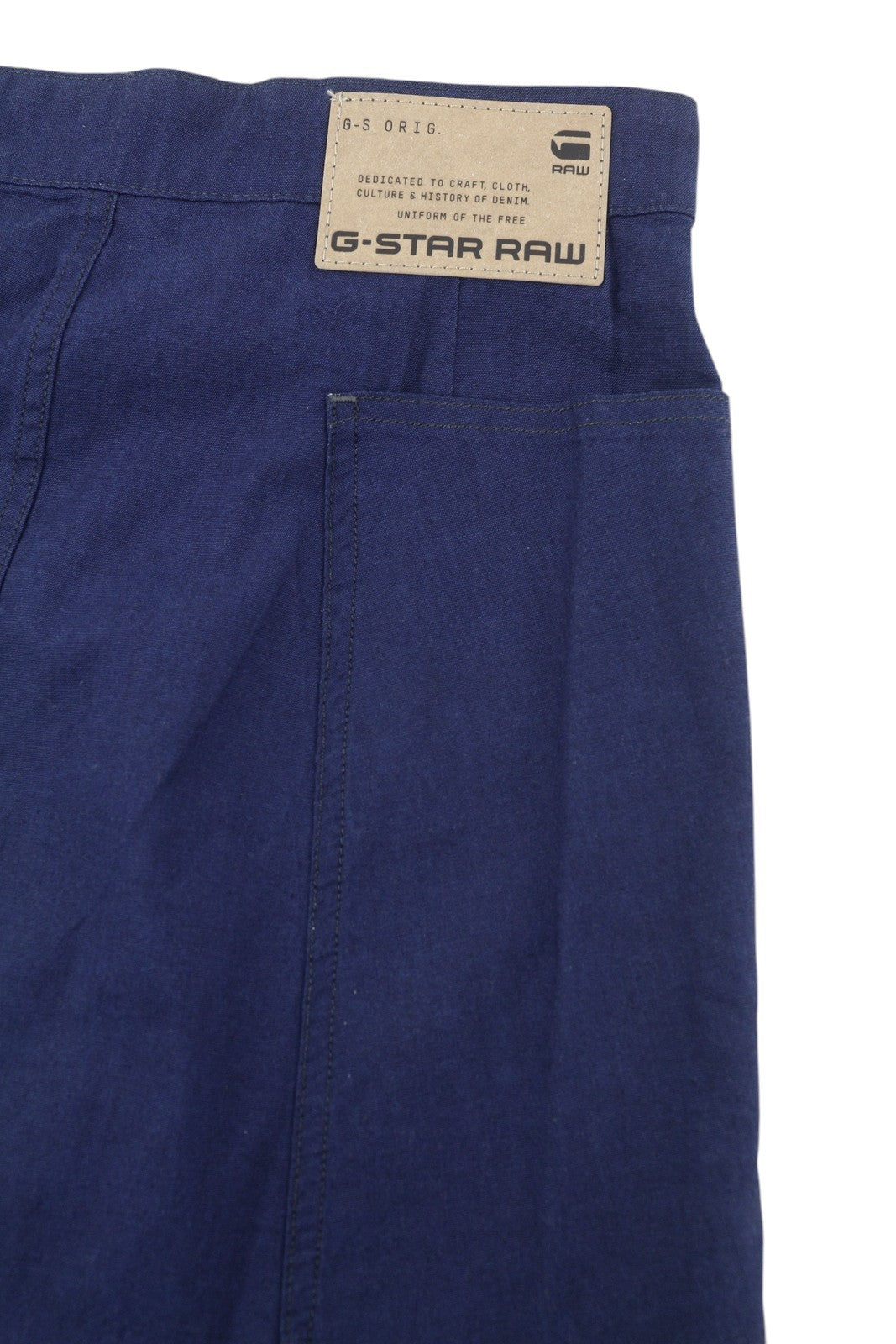 G-STAR A-Line Long Wrap Women Skirt W27 Dark Blue Organic Maxi RRP159