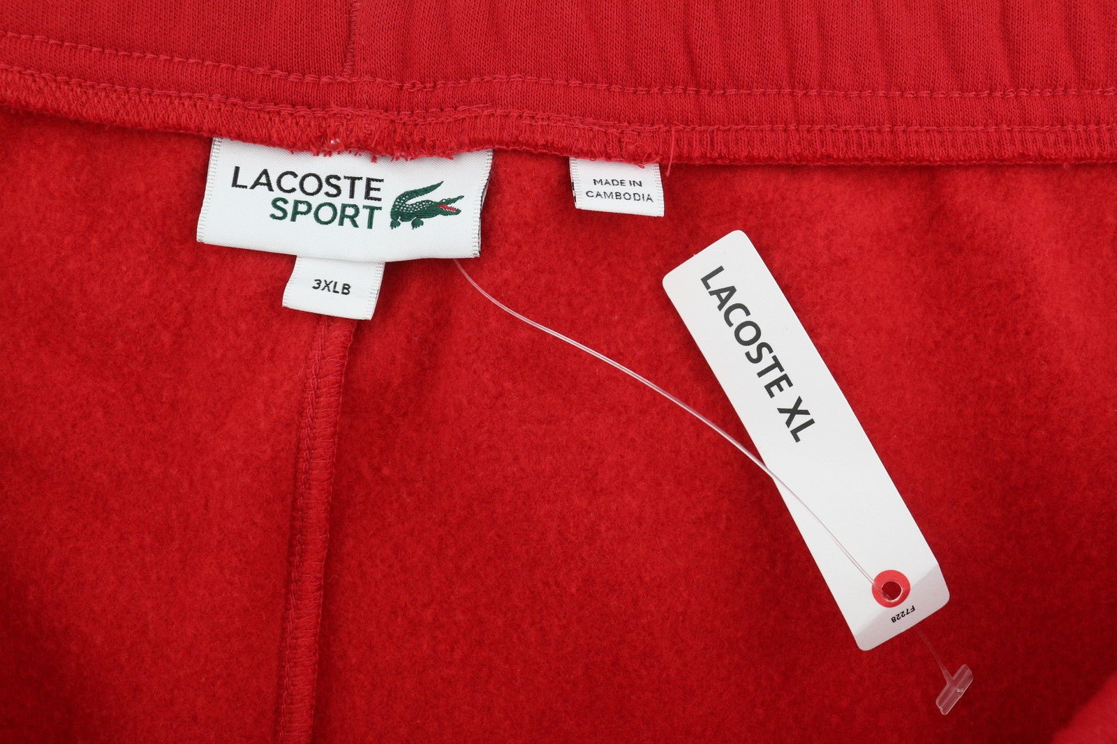 LACOSTE Sport Men Trousers 3XLB Red Big & Tall Drawcord Sweatpants