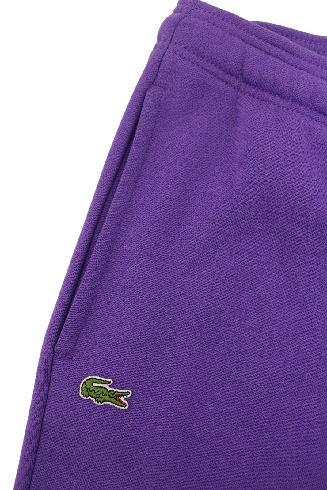 LACOSTE Men Trousers 4XL Purple Fleece Tapered Drawcord Sweatpants