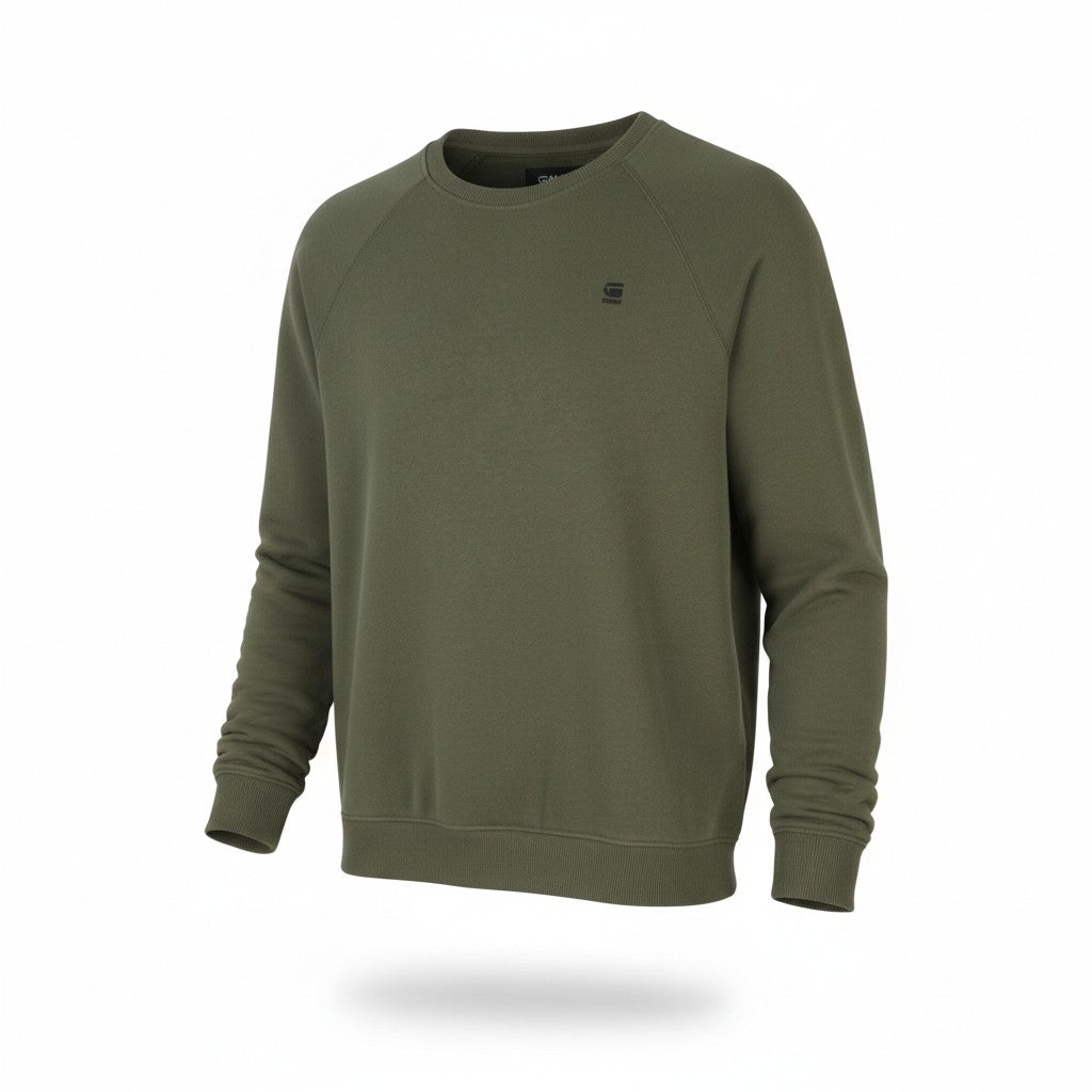 G-STAR Core Crew L/S Men Sweatshirt XL Grey Crew Neck Pull On