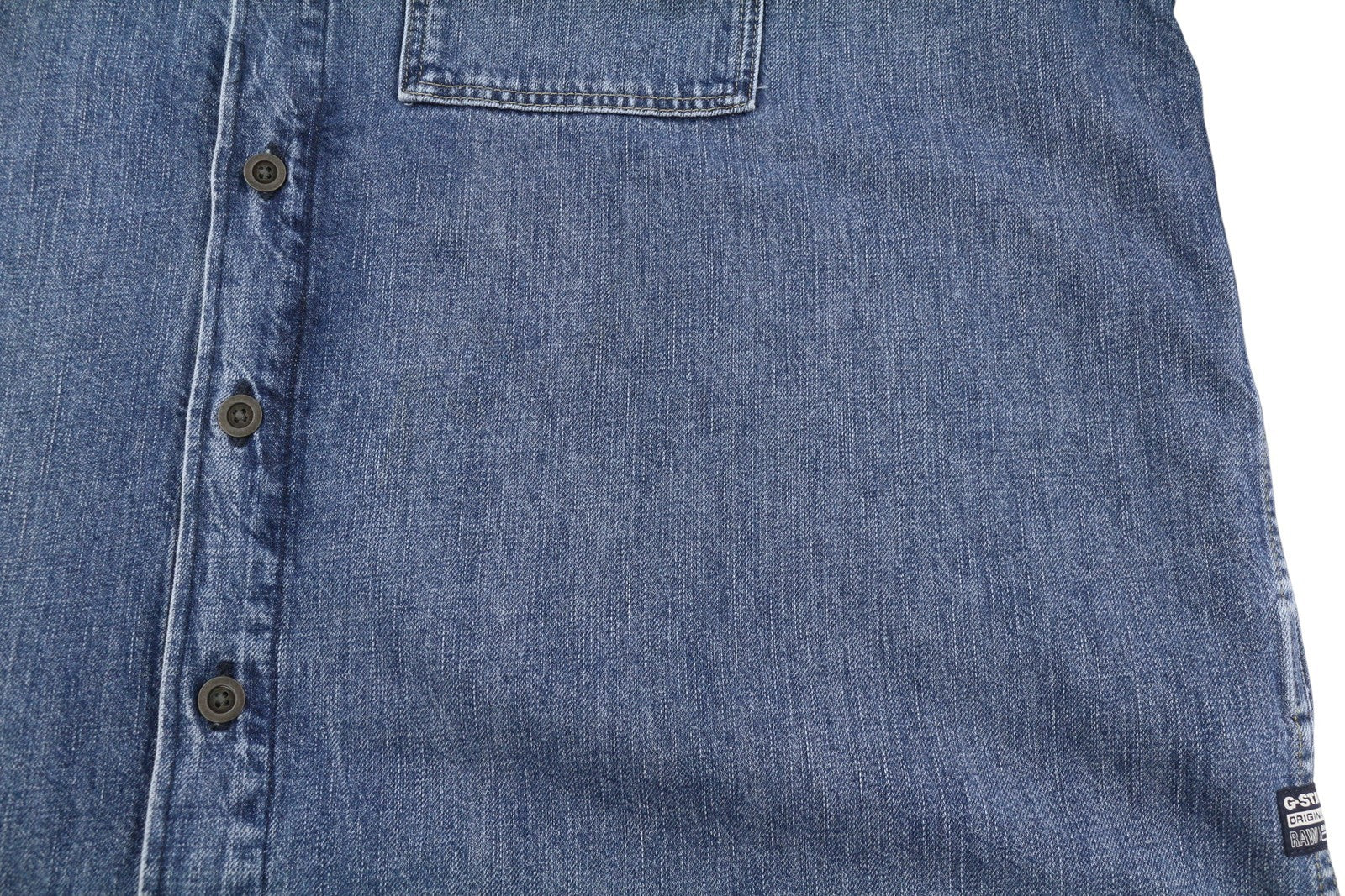 G-STAR Oversized Denim Women Dress S Blue Patch Pocket Button-Up RRP179