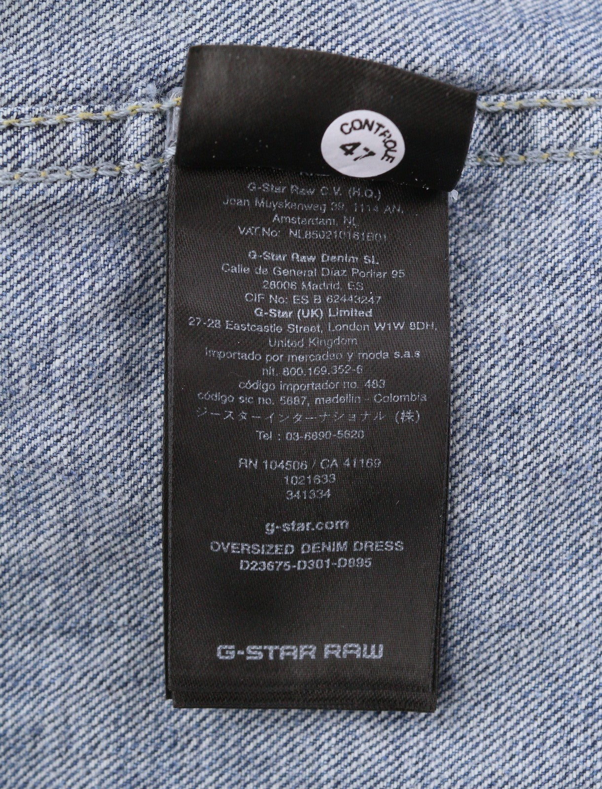 G-STAR Oversized Denim Women Dress S Blue Patch Pocket Button-Up RRP179