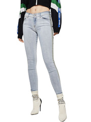 DIESEL Slandy-SP1 0090E Women Jeans W25/L30 Stretch Super Slim Skinny Light Blue