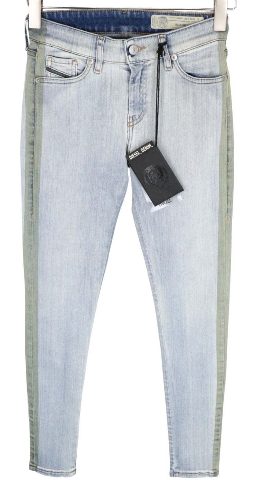 DIESEL Slandy-SP1 0090E Women Jeans W25/L30 Stretch Super Slim Skinny Light Blue