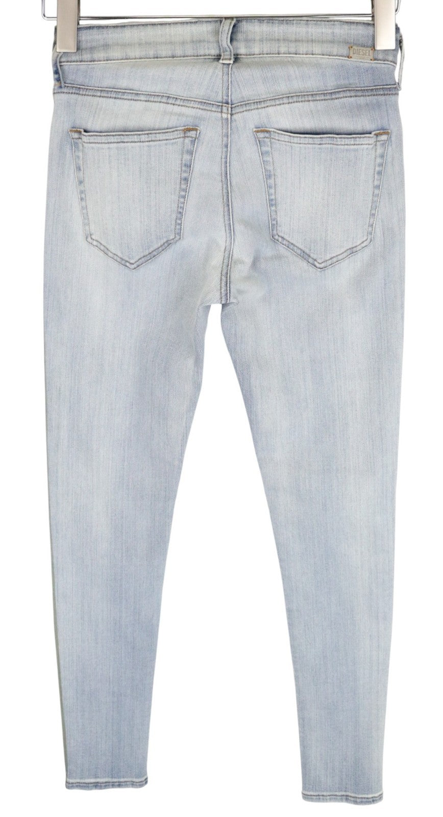 DIESEL Slandy-SP1 0090E Women Jeans W25/L30 Stretch Super Slim Skinny Light Blue