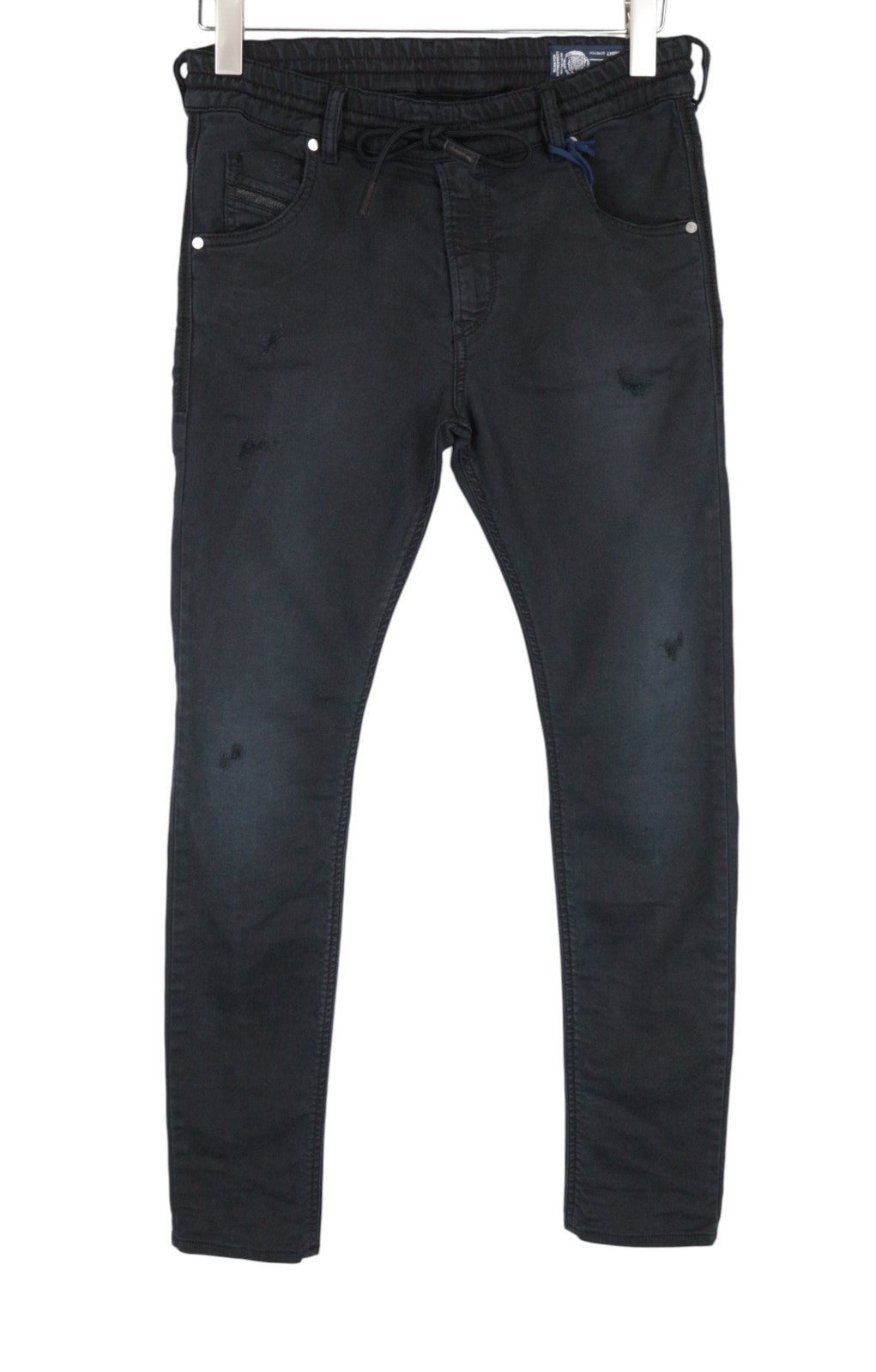 DIESEL Krailey-Ne 0684T Women Jeans W23 Jogg Sweat Black Distressed Boyfriend