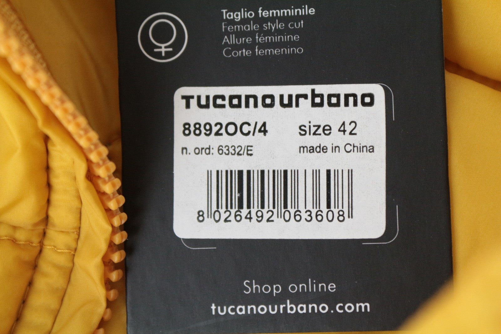 TUCANO URBANO Hot Dan Women Vest IT142 S Yellow Padded Quilted Moto Waterproof