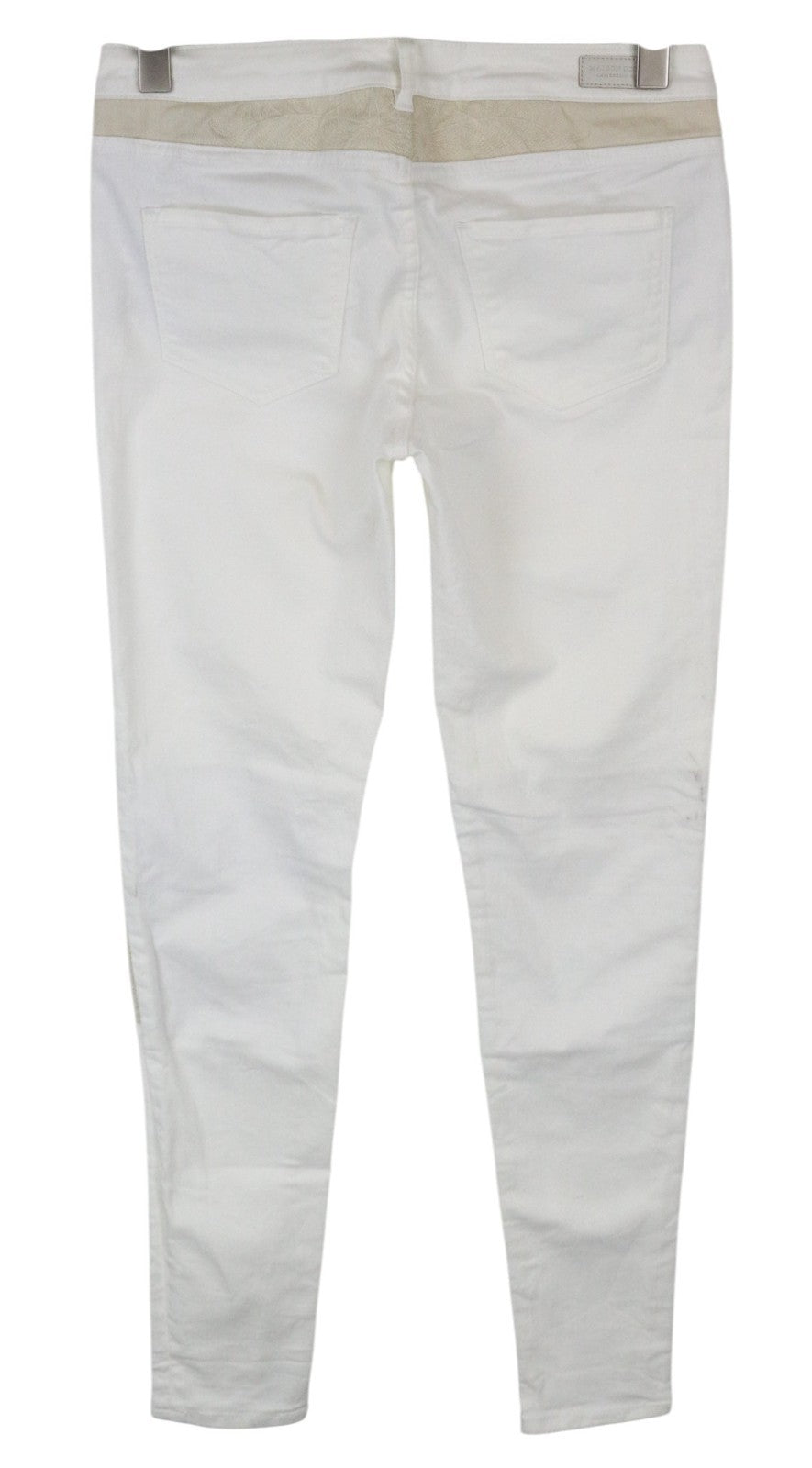 MAISON SCOTCH La Parisienne Women Jeans W28/L32 Skinny Fit Off-White Pure Cotton