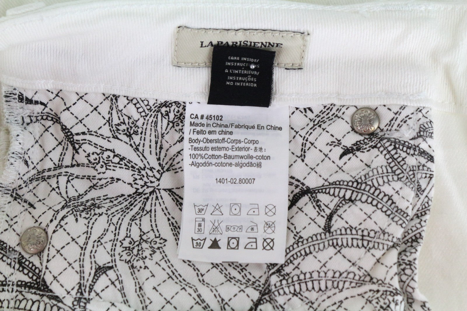 MAISON SCOTCH La Parisienne Women Jeans W28/L32 Skinny Fit Off-White Pure Cotton