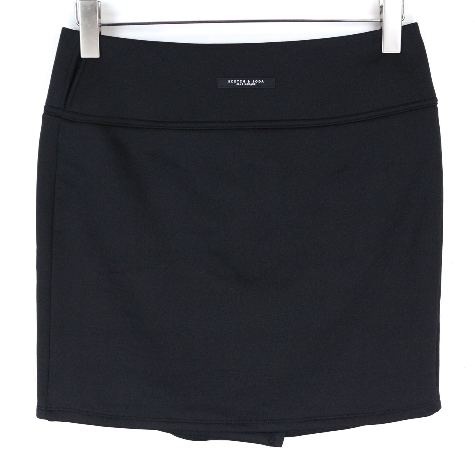 MAISON SCOTCH Club Nomade Women Skirt W31 Black Cotton Blend Casual Short Wrap