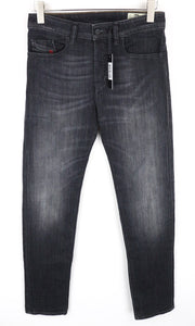 DIESEL Buster 087AM Men Jeans W28/L32 Slim-Tapered Dark Grey Cotton Stretch
