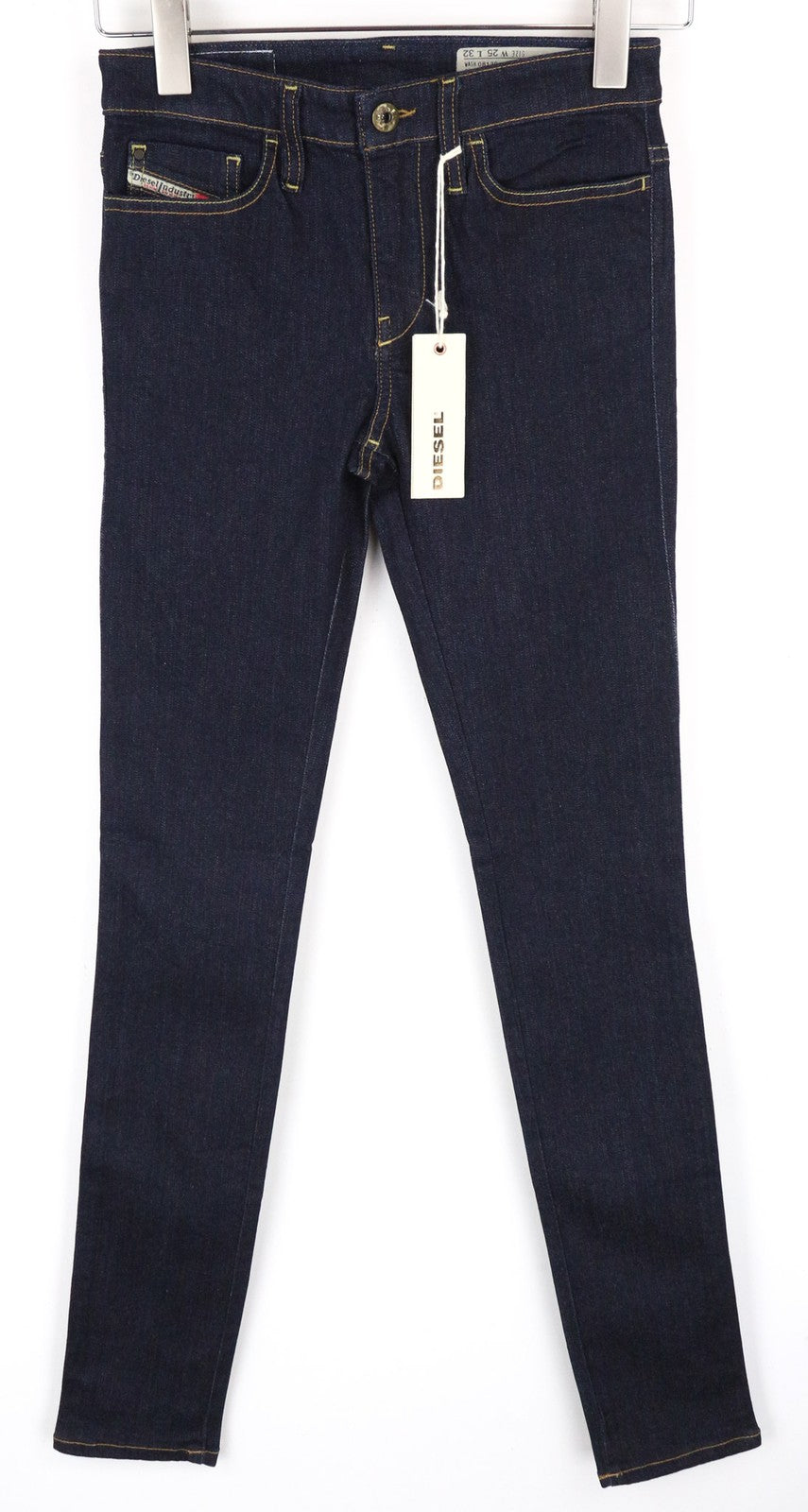 DIESEL Skinzee 0813C Women Jeans W25/L32 Super Slim Skinny Blue Cotton Stretch