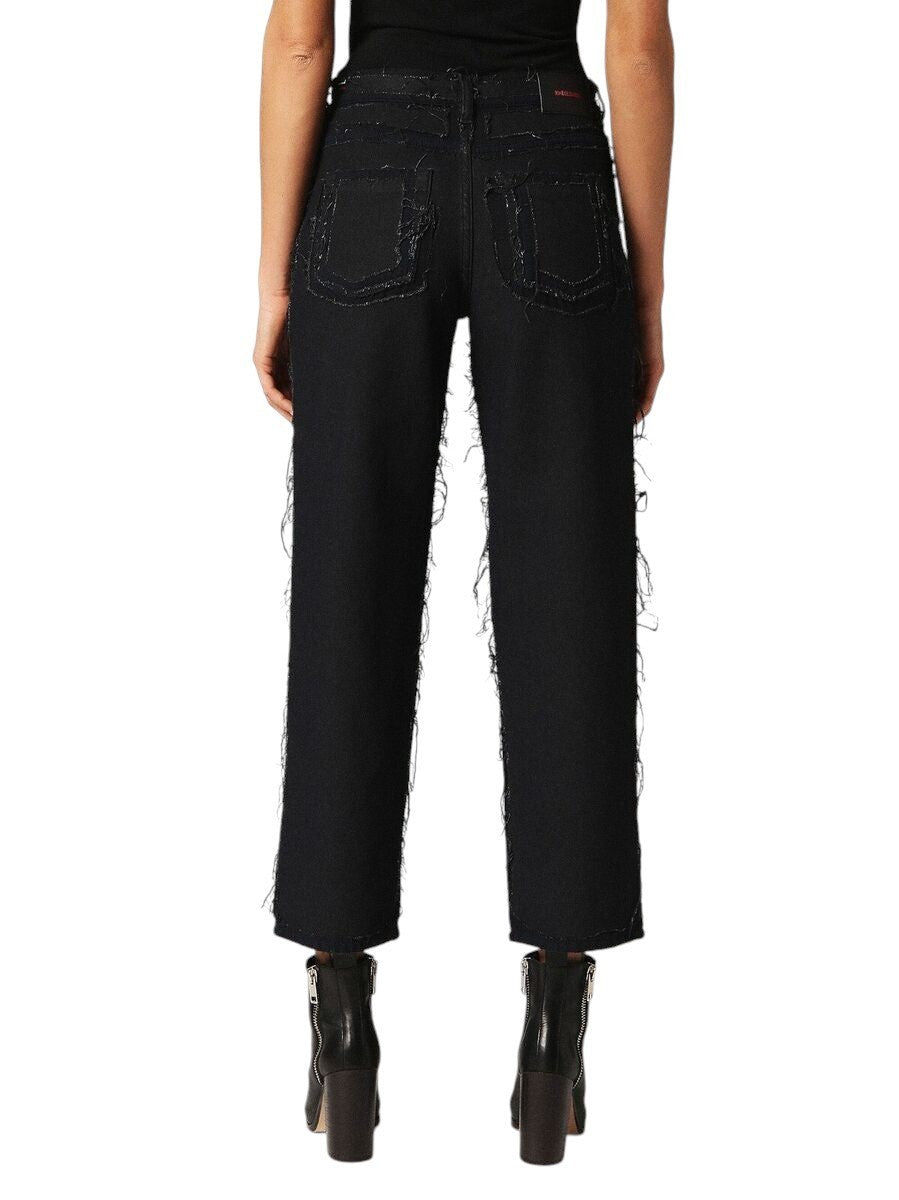 DIESEL Niclah 084NI Women Jeans W23/L32 Girls Straight Navy Cotton Blend