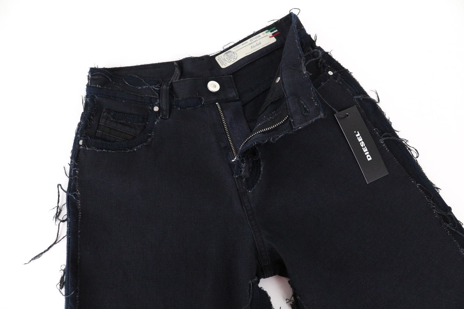 DIESEL Niclah 084NI Women Jeans W23/L32 Girls Straight Navy Cotton Blend