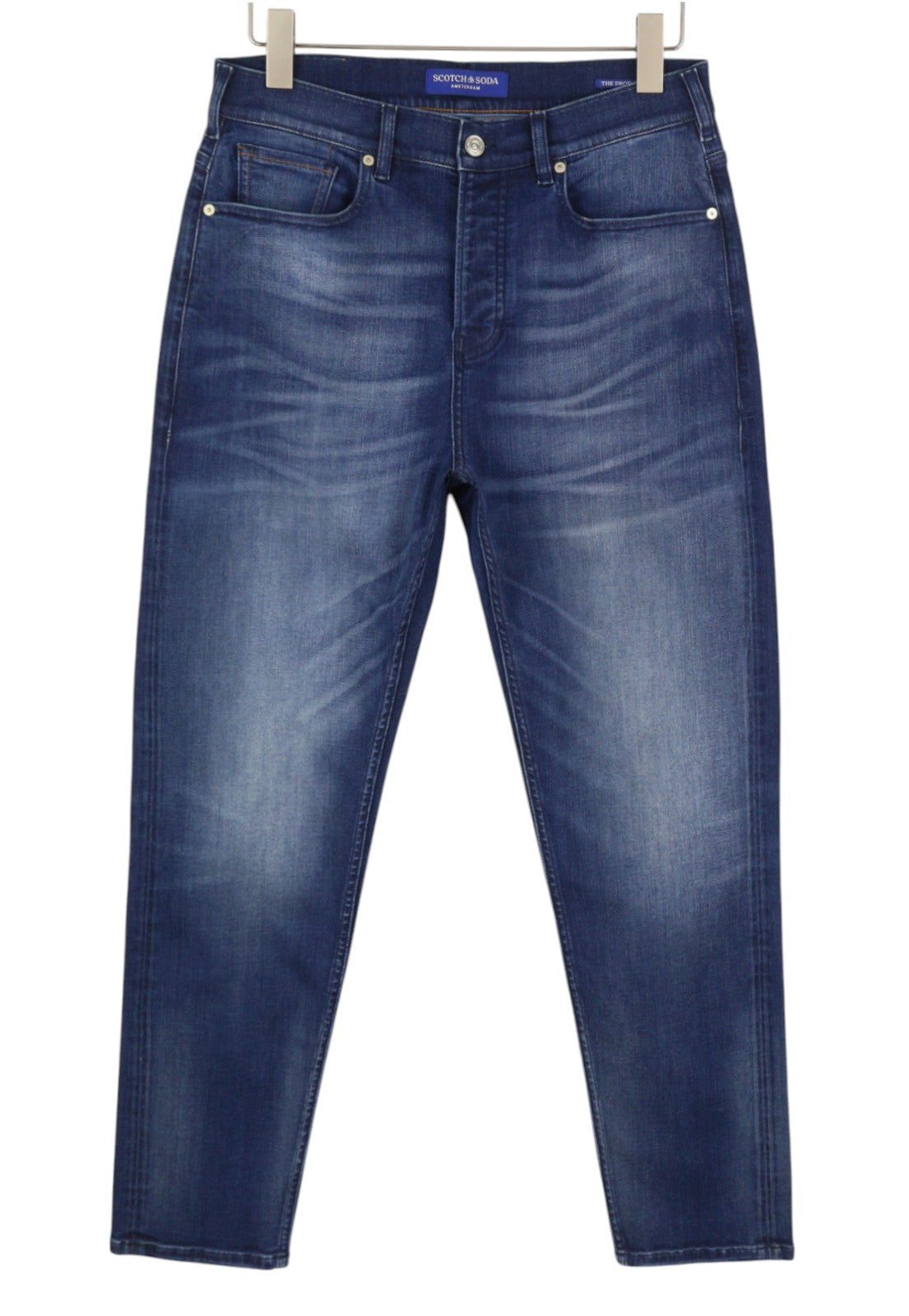 SCOTCH & SODA The Drop Men Jeans W31/L32 Blue Whiskers Faded Regular Tapered Fit