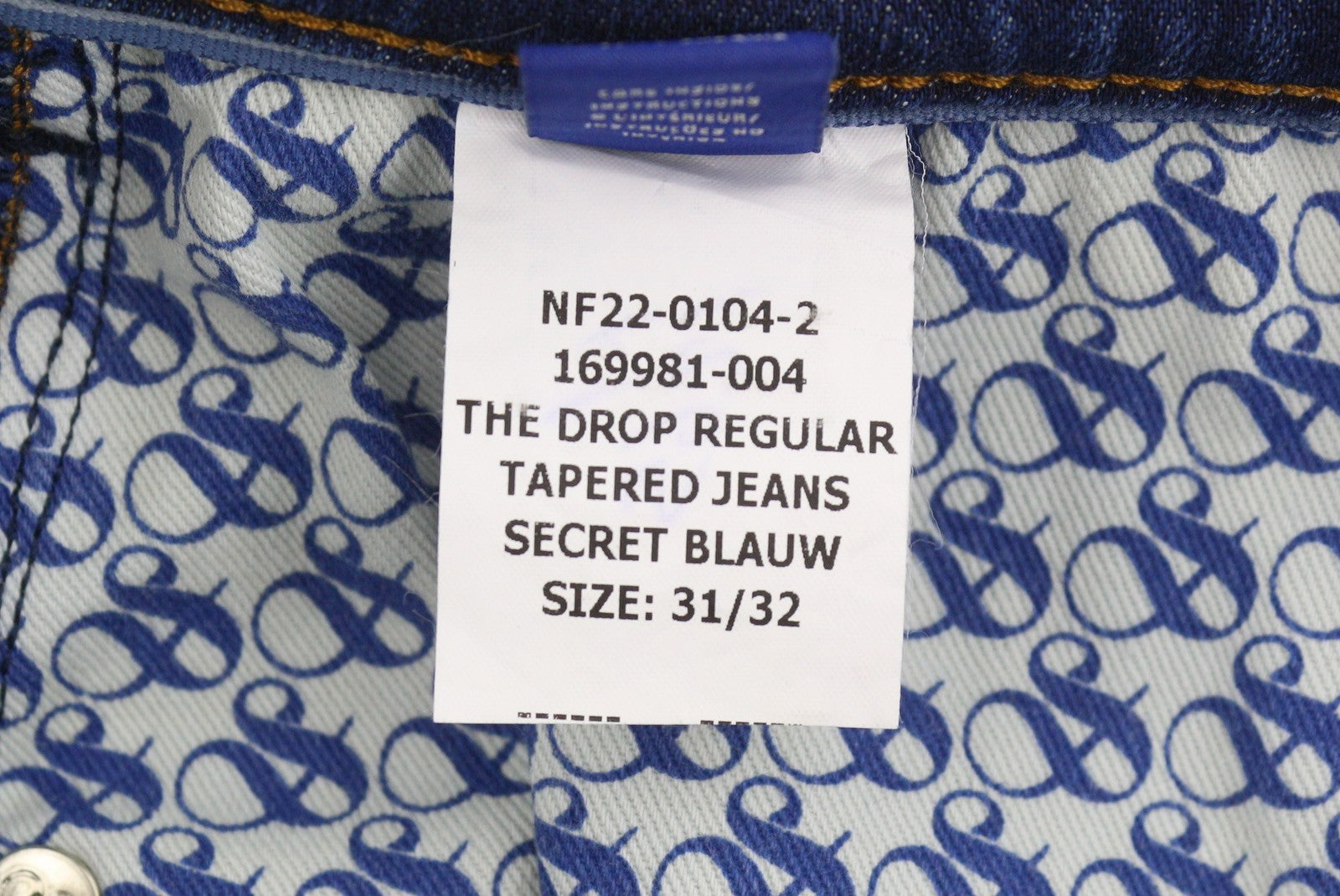 SCOTCH & SODA The Drop Men Jeans W31/L32 Blue Whiskers Faded Regular Tapered Fit