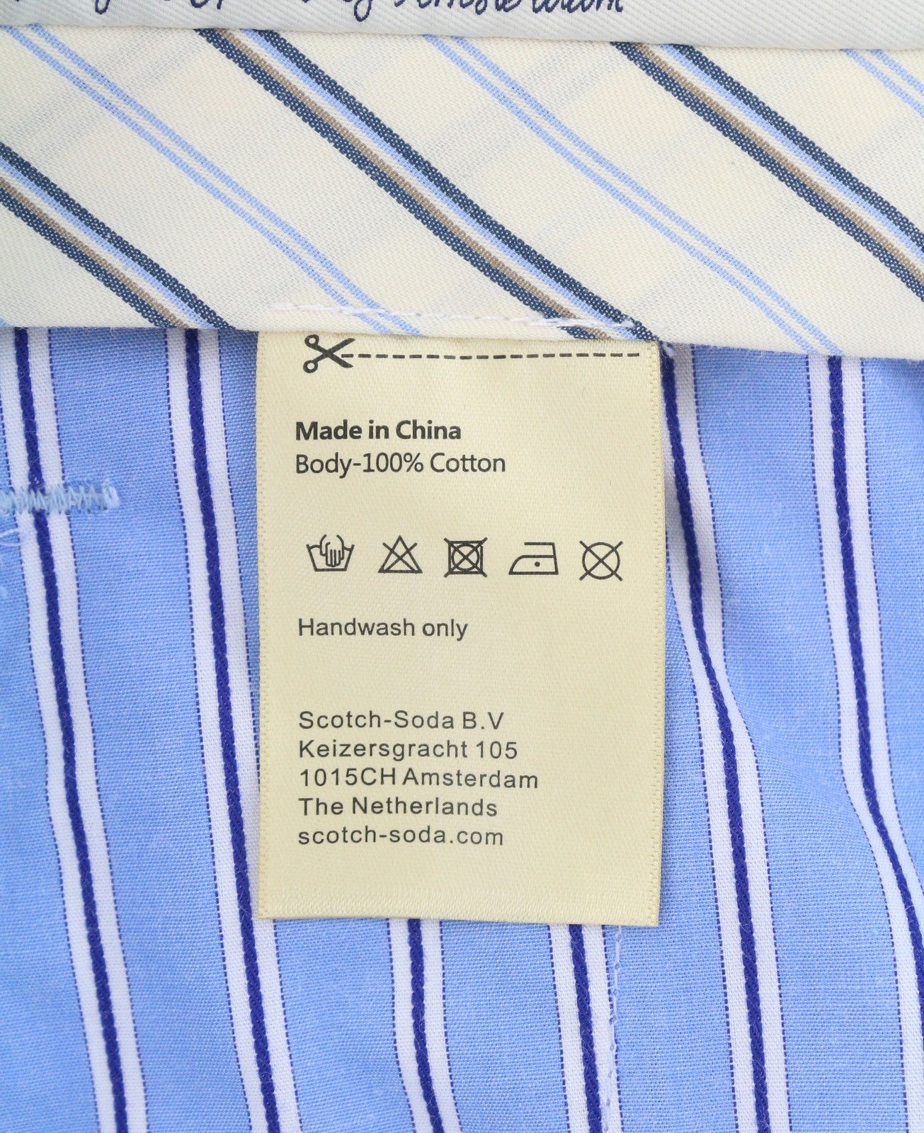 SCOTCH & SODA Blake Men Trousers W32/L32 Light Blue Pleat Regular Slim Fit Chino