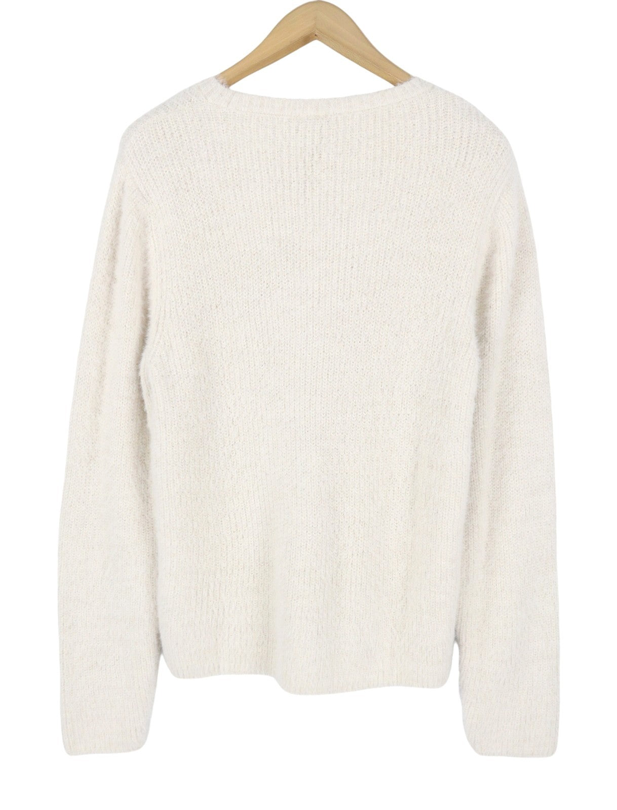 NOISY MAY Fairy L/S Knit Tall Women Jumper XL Beige Fluffy Crew Neck Pull On