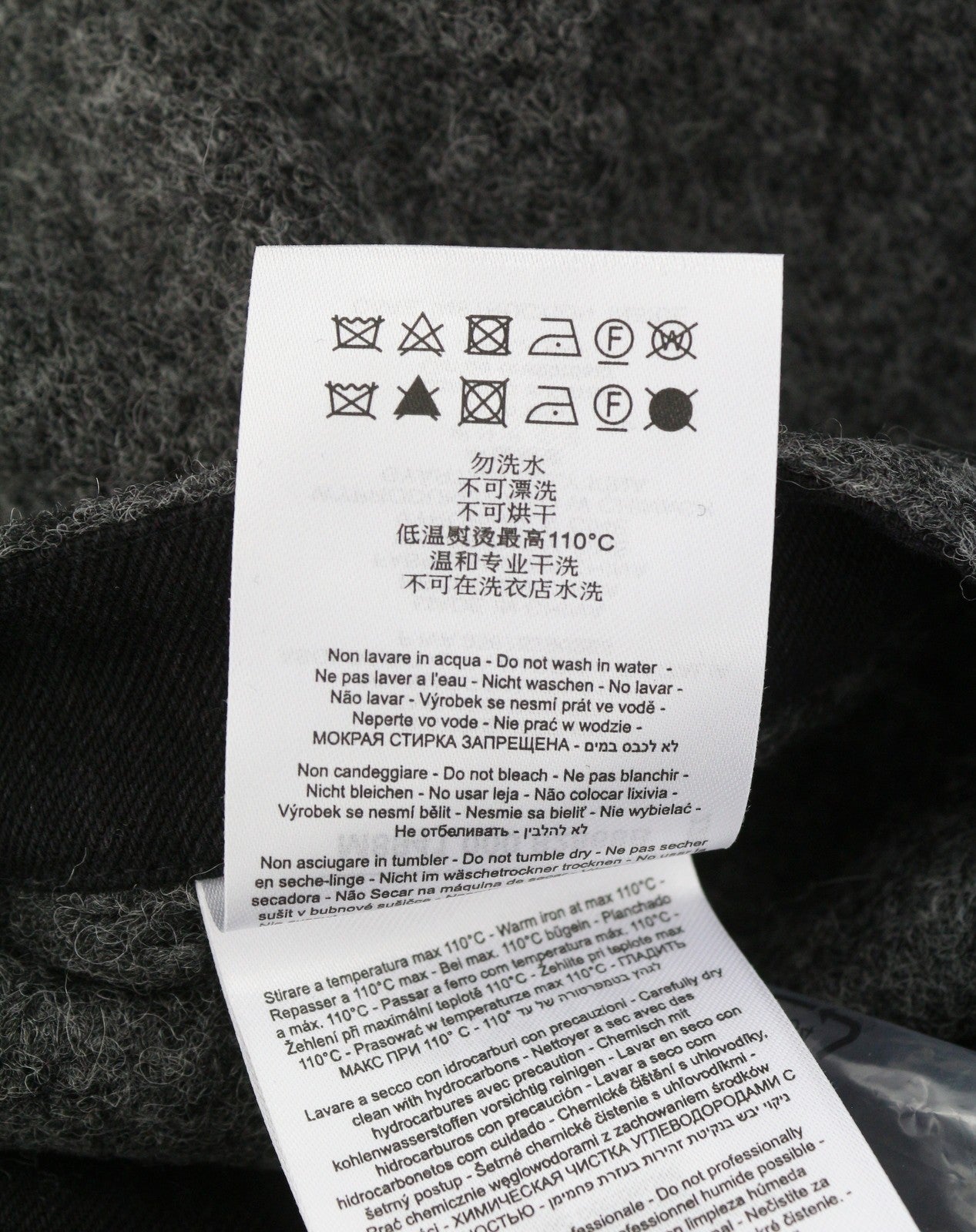 REPLAY Men Coat XL Grey Melange Wool Blend Toggles Button Hooded