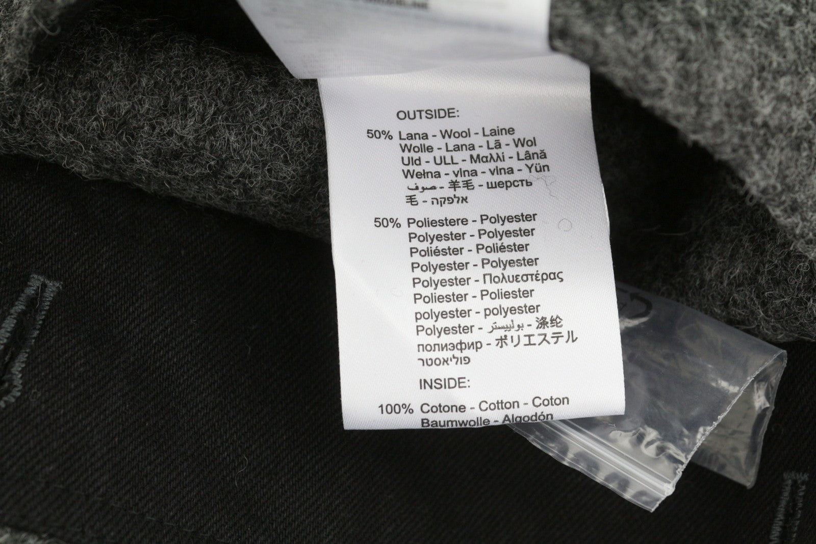 REPLAY Men Coat XL Grey Melange Wool Blend Toggles Button Hooded