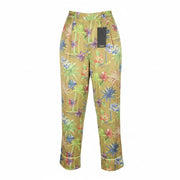 MAISON SCOTCH Women Trousers XS W26 Colourful Palm Tree Pattern Flared Leg