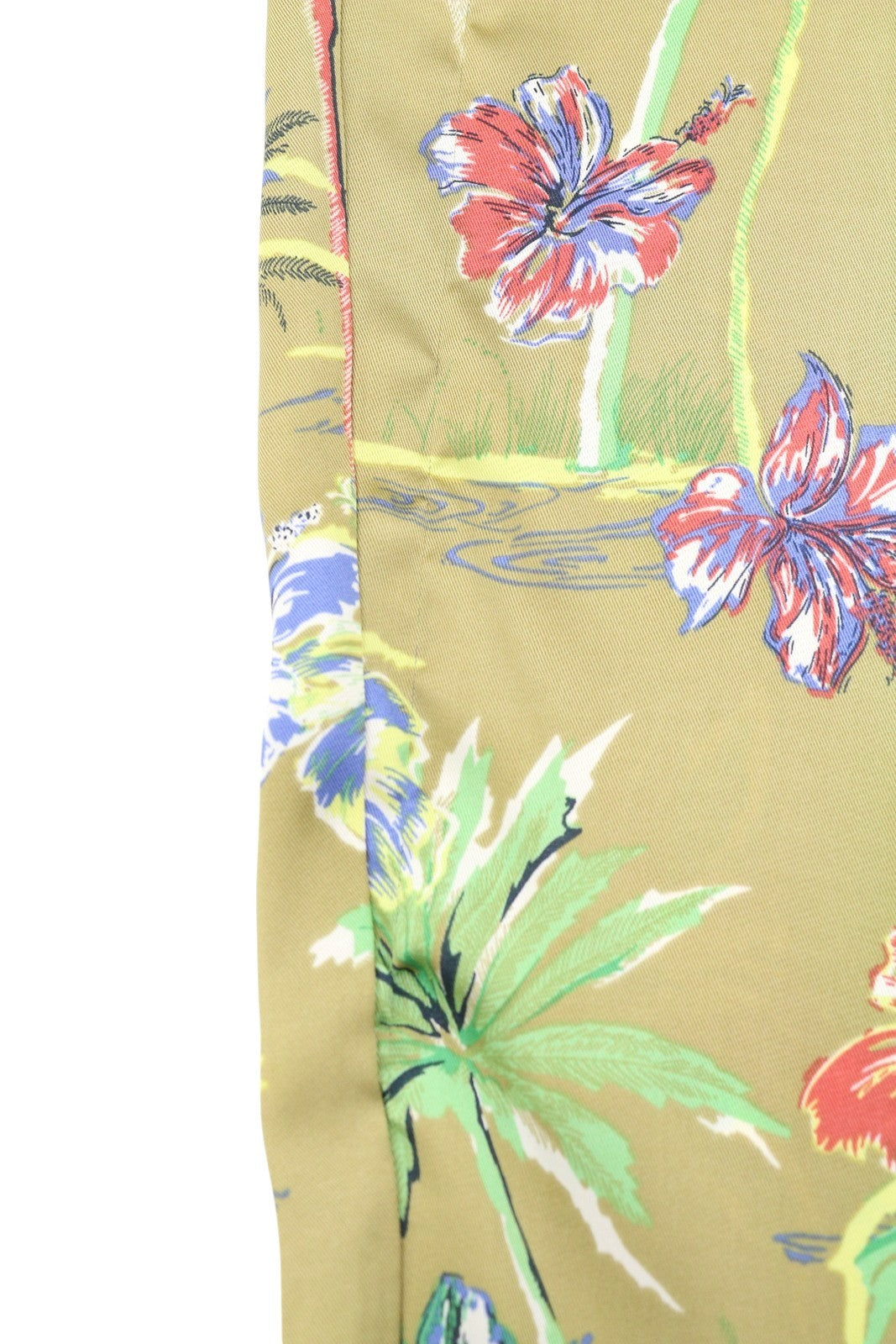 MAISON SCOTCH Women Trousers XS W26 Colourful Palm Tree Pattern Flared Leg
