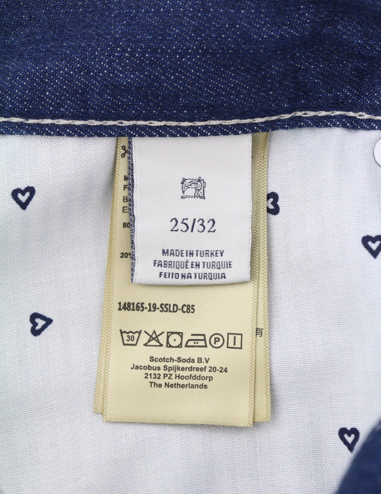 SCOTCH & SODA Women Jeans W25/L32 Blue Boyfriend Fit Cropped Zip Fly