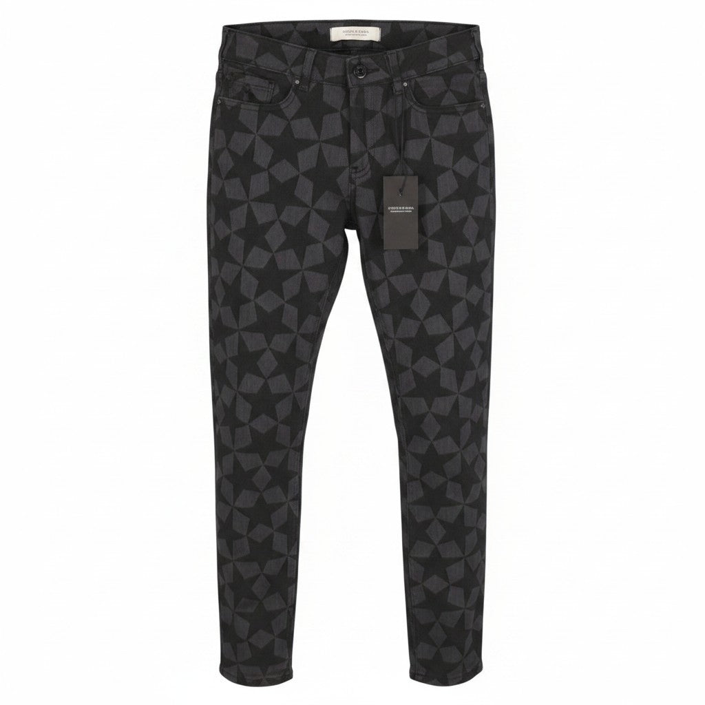 SCOTCH & SODA La Bohemienne Women Jeans W27/L30 Black Stars Mid Rise Skinny Fit