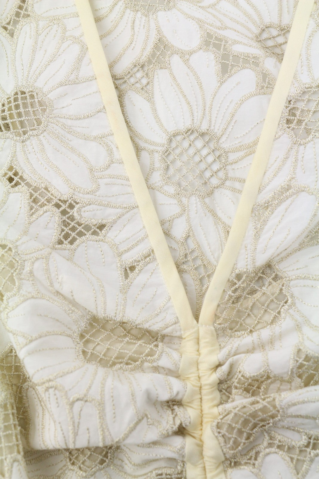 SANDRO Danie Women Dress 38 M White Glitter Embroidered Floral Sleeveless RRP520