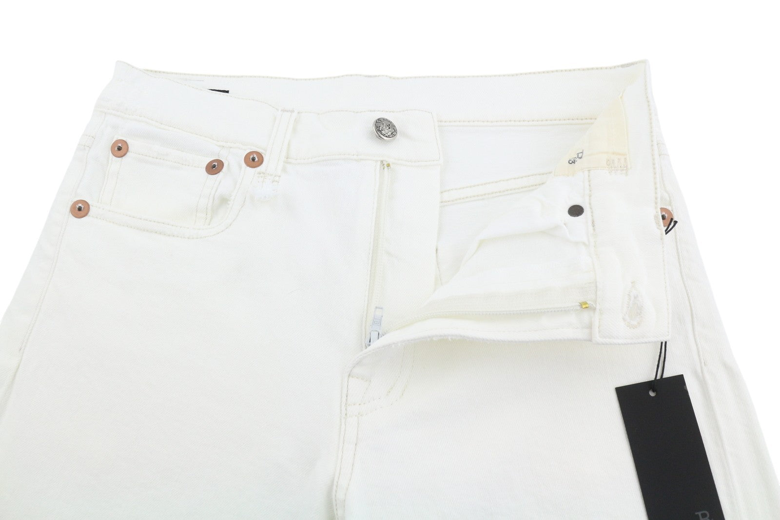 R13 Romeo Women Jeans 26 Aerin White Stretch Cropped Zip Fly
