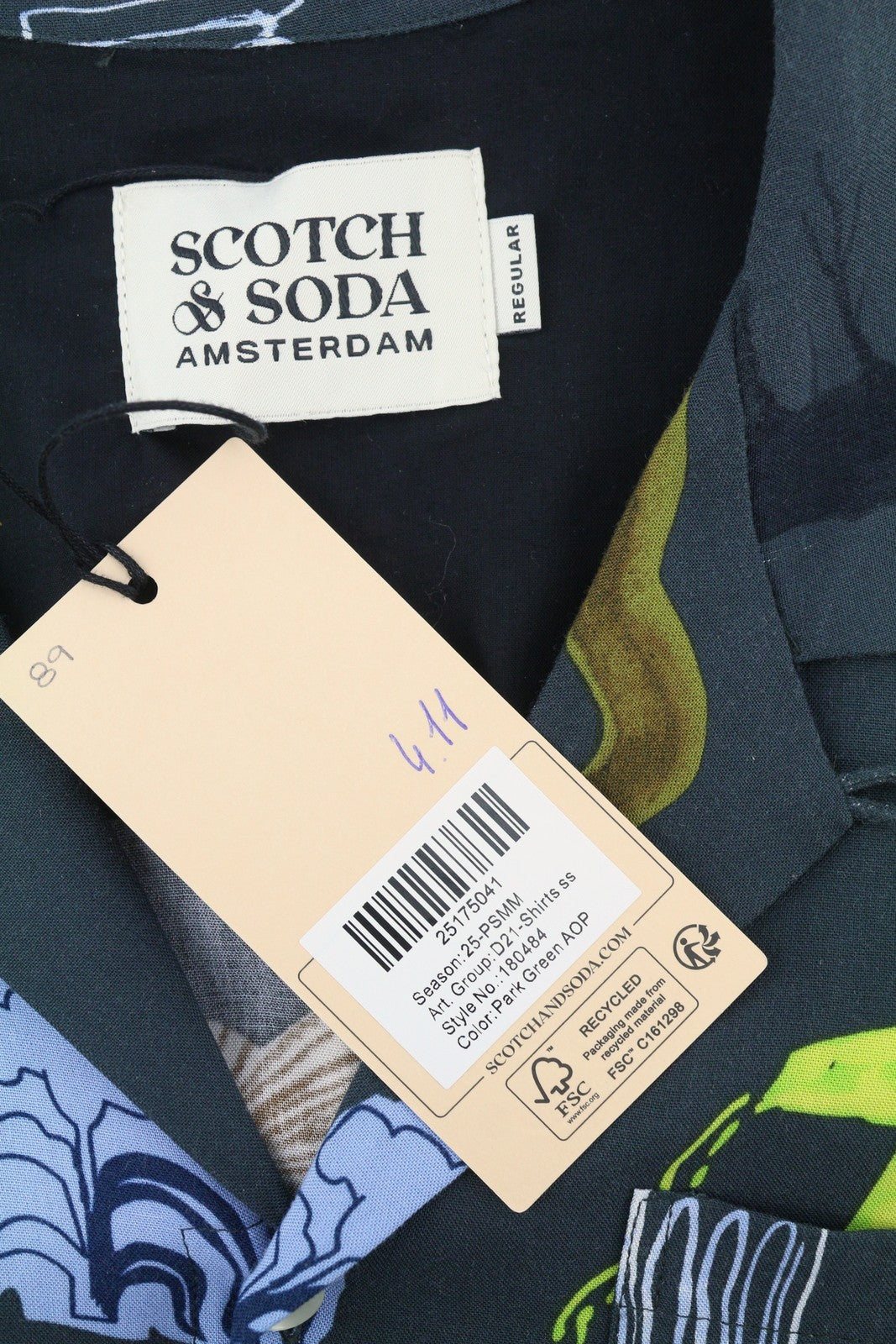 Grey Viscose Button-Up