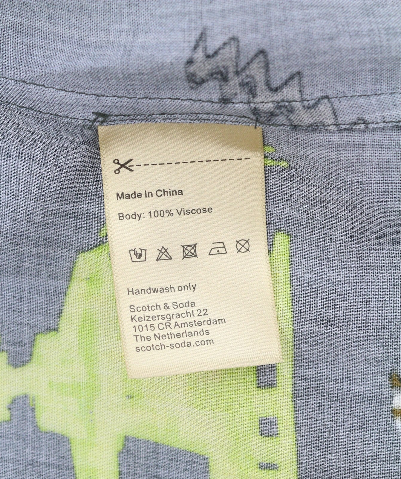 Grey Viscose Button-Up