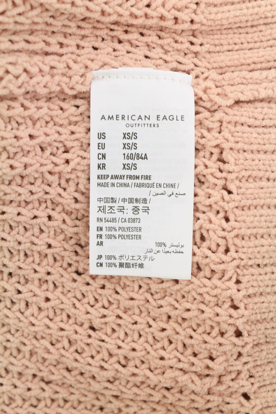 AMERICAN EAGLE OUTFITTERS Women Jumper XS/S Pink Cable Knit Loose Cardigan