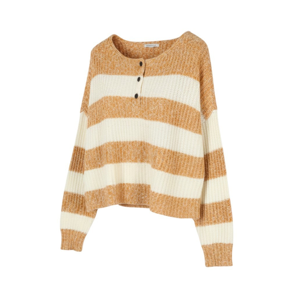 AMERICAN EAGLE OUTFITTERS Women Jumper XL Melange Stripe Oversized Knit