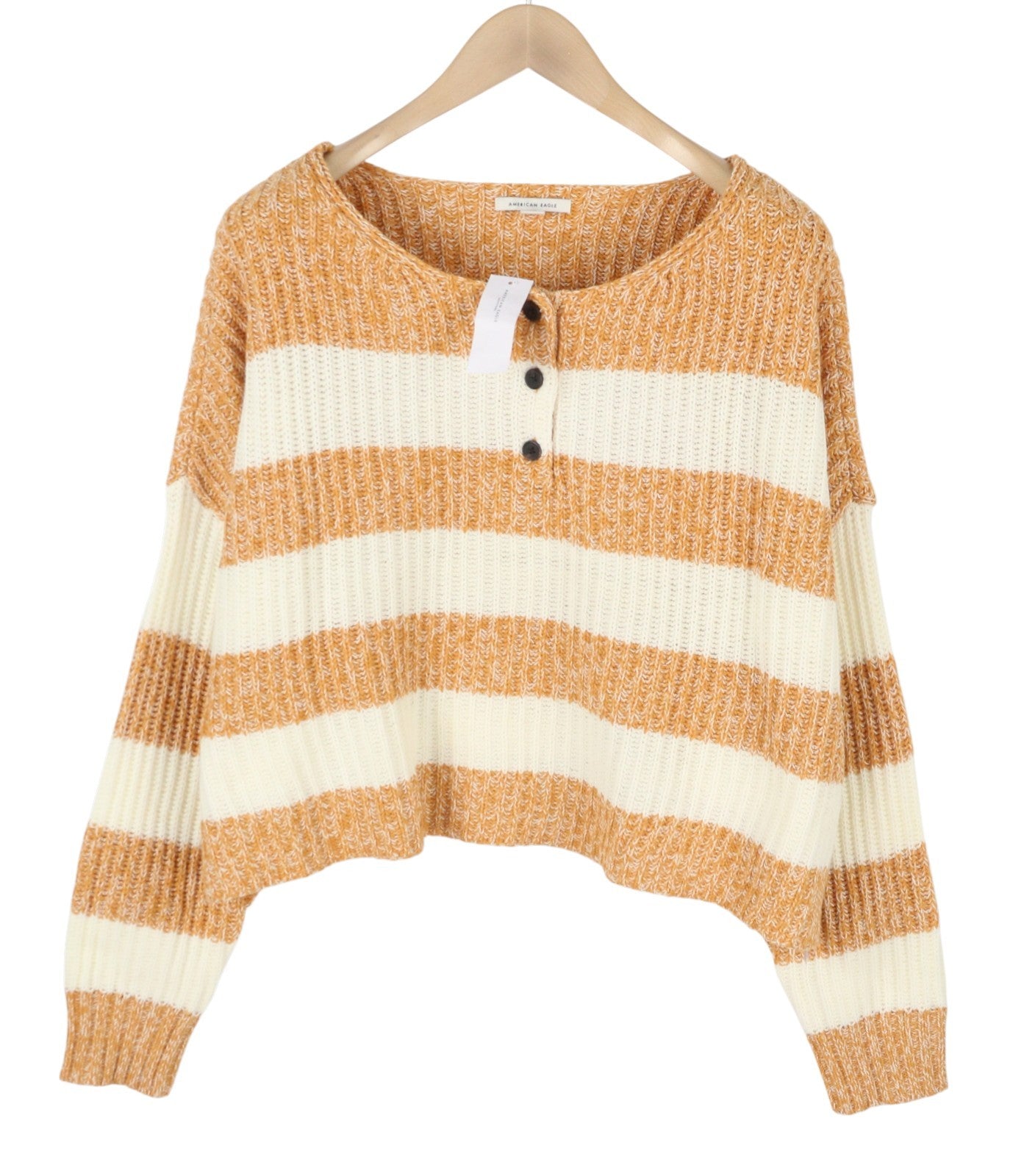 AMERICAN EAGLE OUTFITTERS Women Jumper XL Melange Stripe Oversized Knit