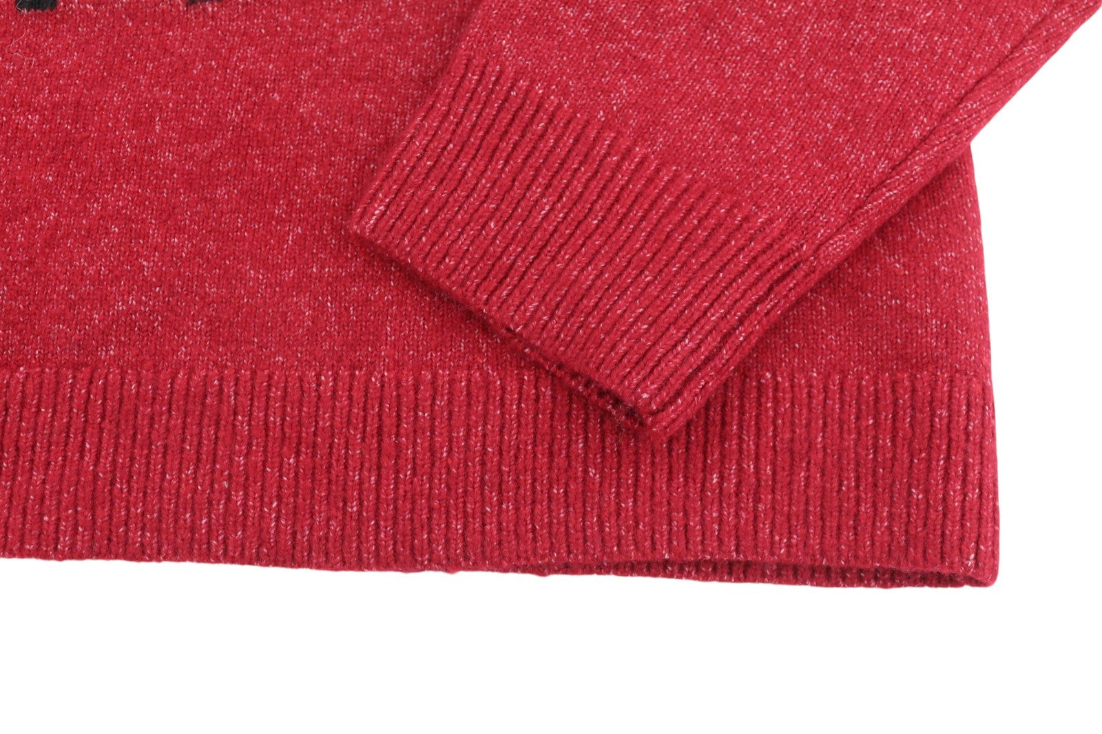 DESIGUAL Jers Buddy Women Jumper XL Red Pattern Mock Neck Knit Pull On