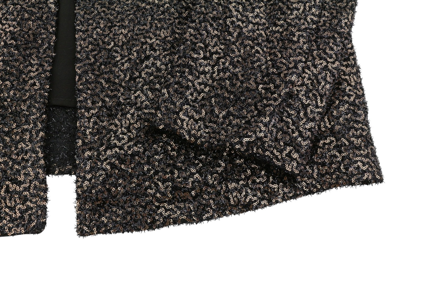 MAX MARA Women Blazer EU50 Brown Glitter Shawl Lapel Single Button