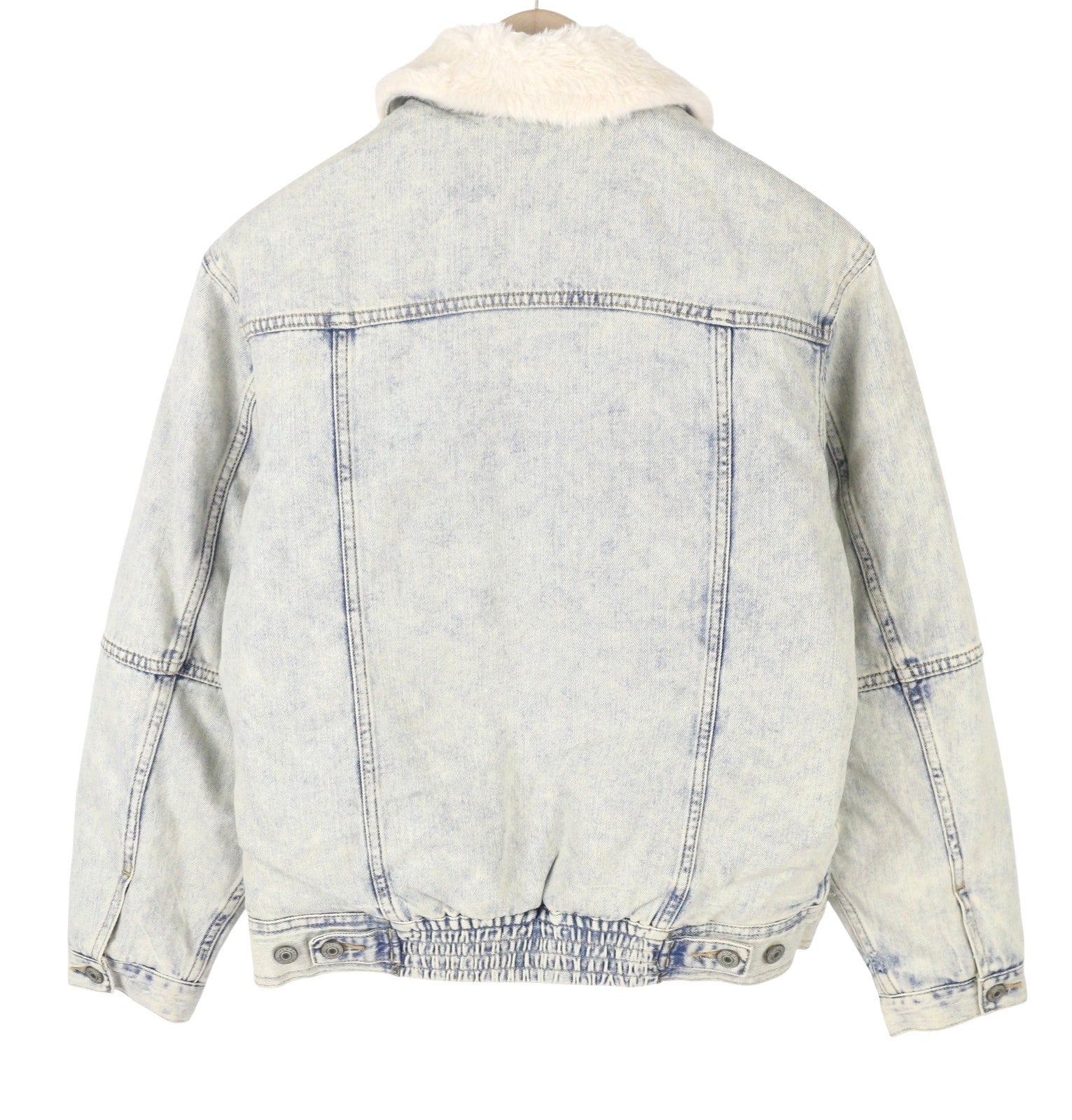 AMERICAN EAGLE OUTFITTERS Women Jacket XS Blue Sherpa Lined Denim Trucker