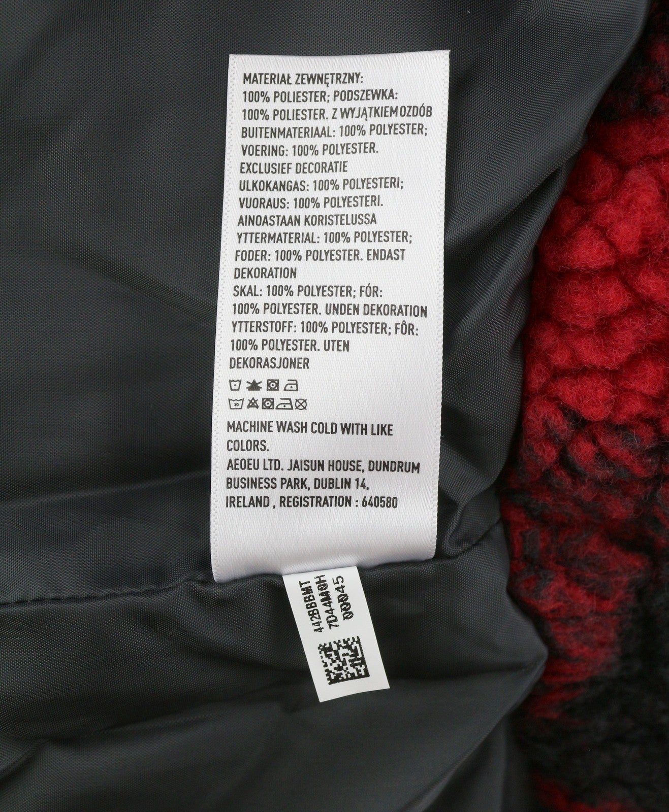 AMERICAN EAGLE OUTFITTERS Women Jacket S Red Check Fluffy Button Overshirt