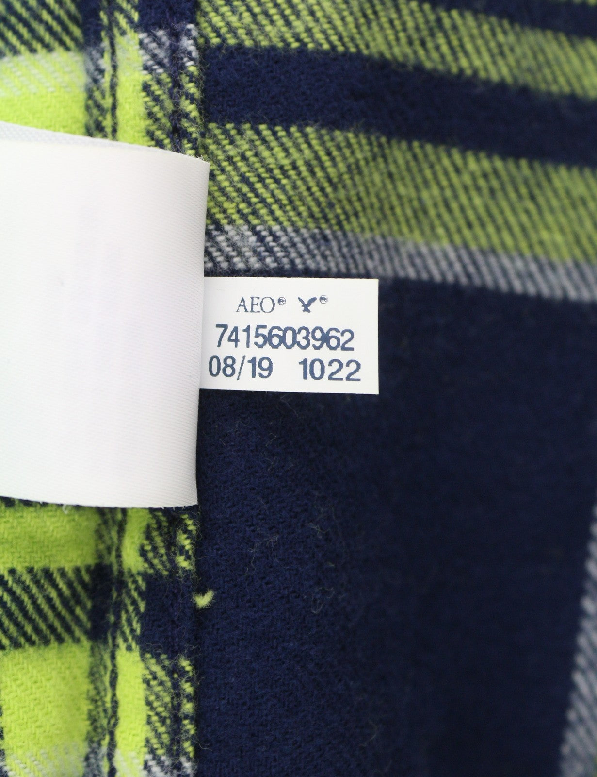 AMERICAN EAGLE OUTFITTERS Men Shirt L Plaid Flannel Button-Up Casual