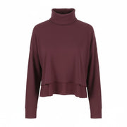 AMERICAN EAGLE OUTFITTERS Women Sweatshirt S Burgundy Cropped Oversized
