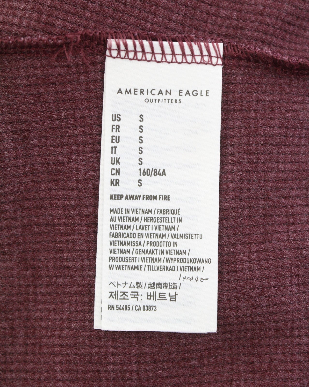 AMERICAN EAGLE OUTFITTERS Women Sweatshirt S Burgundy Cropped Oversized