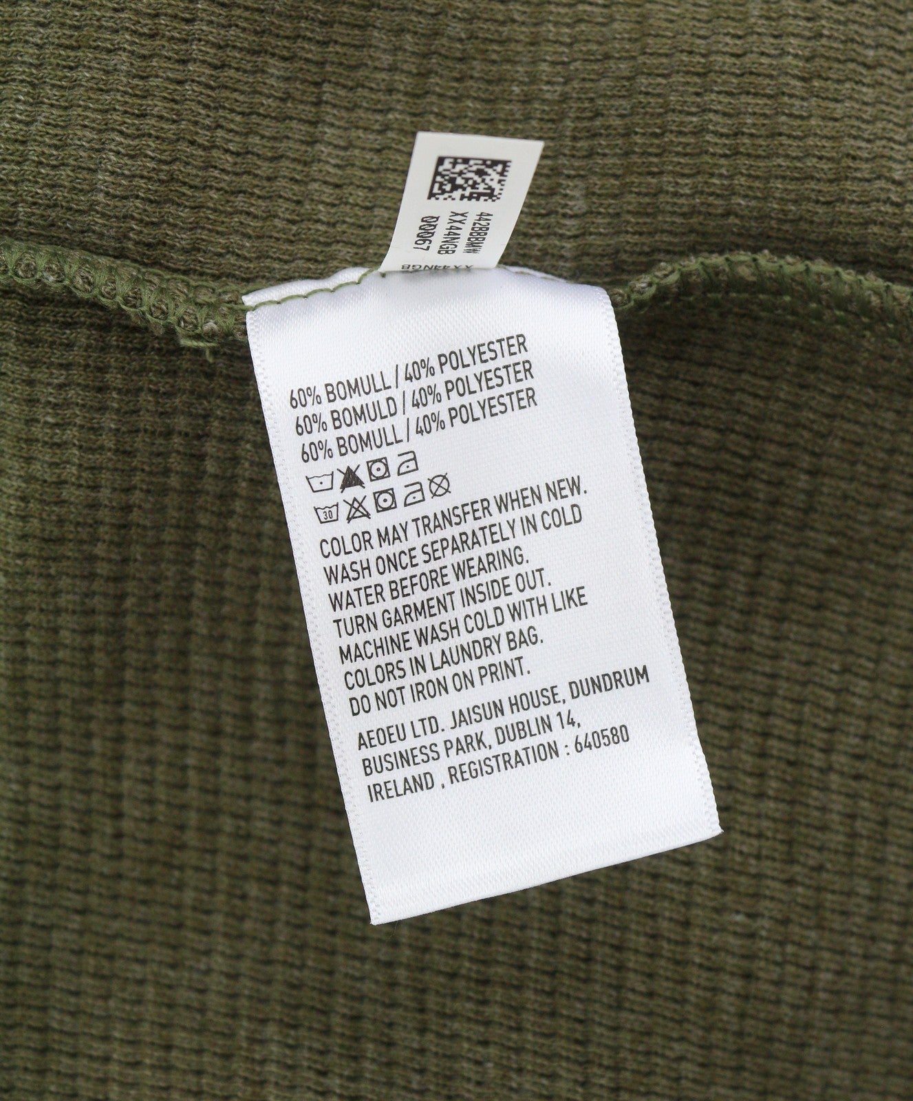 AMERICAN EAGLE OUTFITTERS Men Hoodie M Dark Green Khaki Half Button Sweat