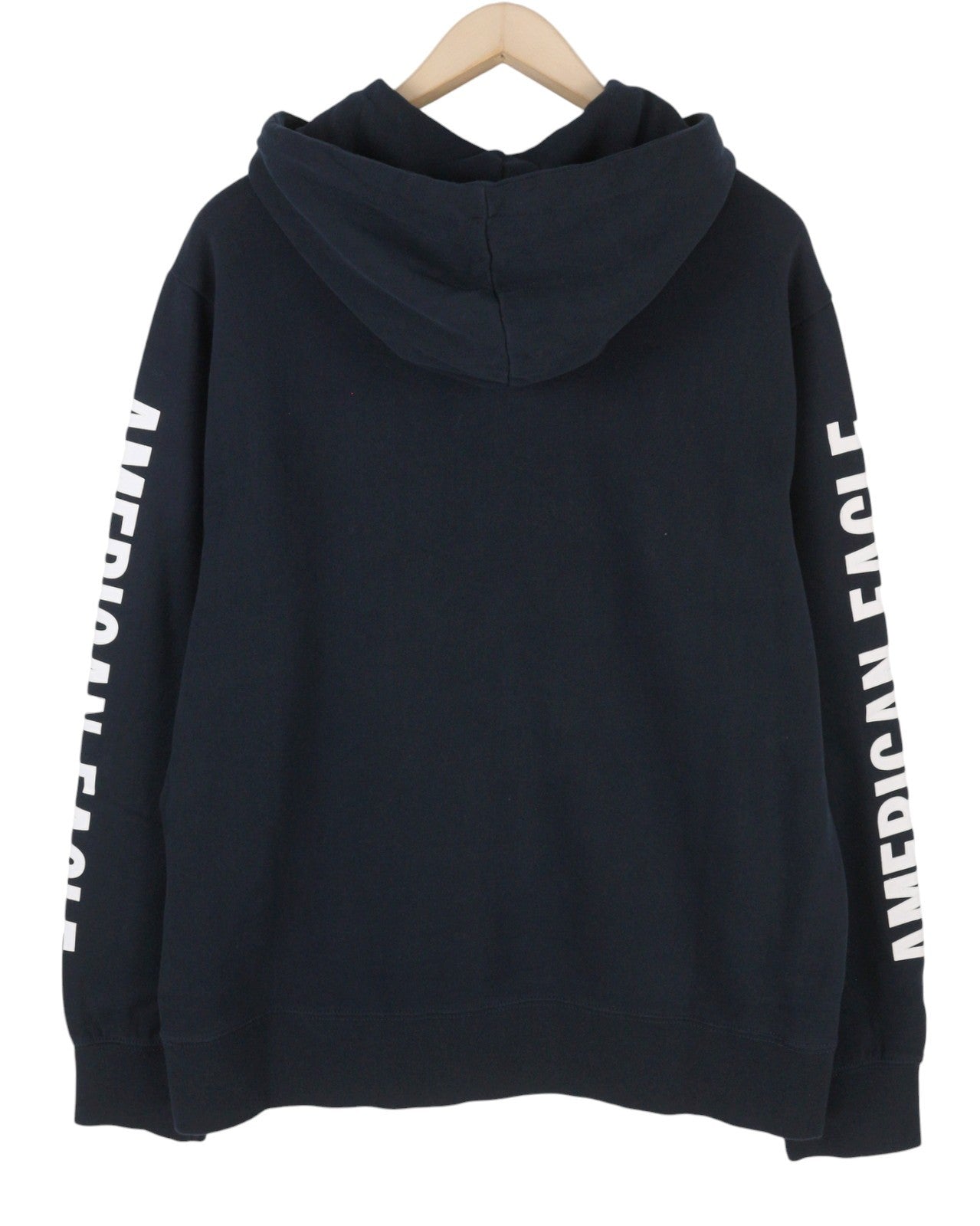 AMERICAN EAGLE OUTFITTERS Men Hoodie L Dark Blue Soft Kangaroo Pull On