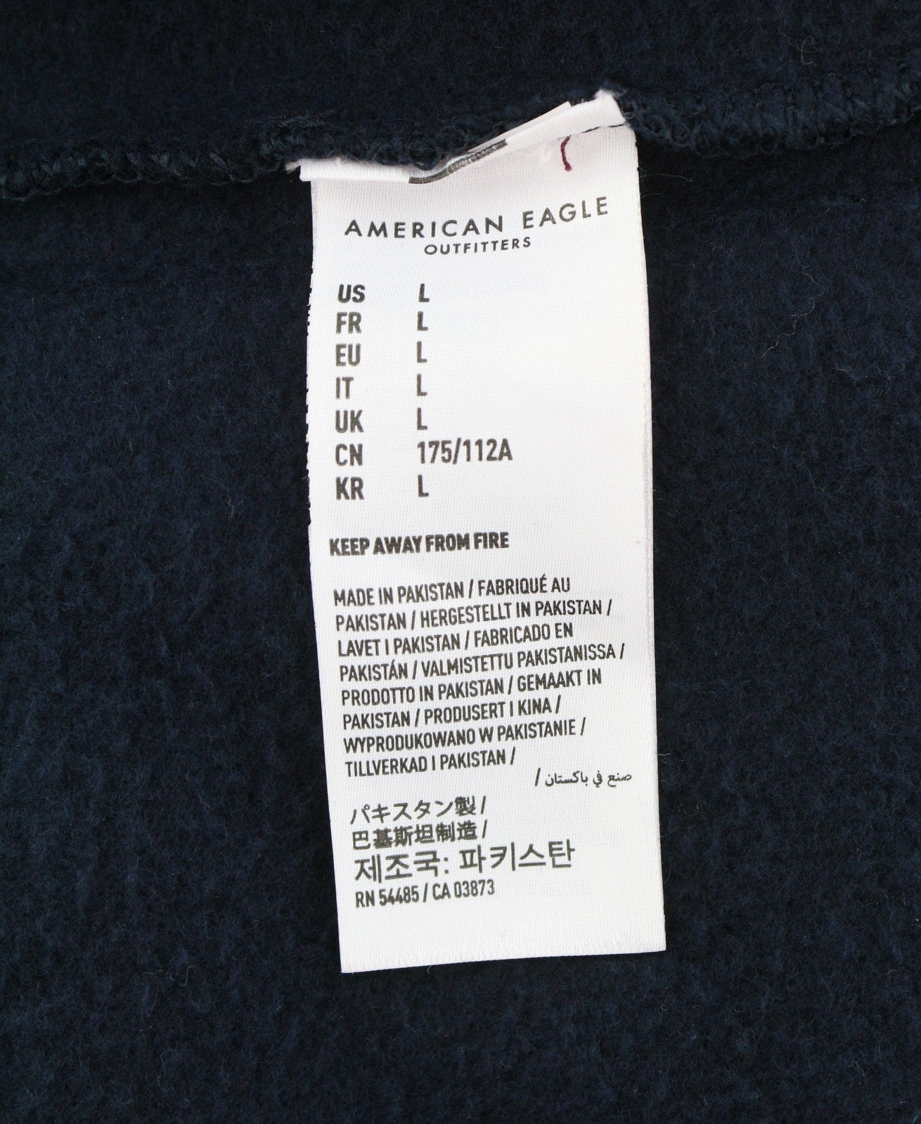 AMERICAN EAGLE OUTFITTERS Men Hoodie L Dark Blue Soft Kangaroo Pull On