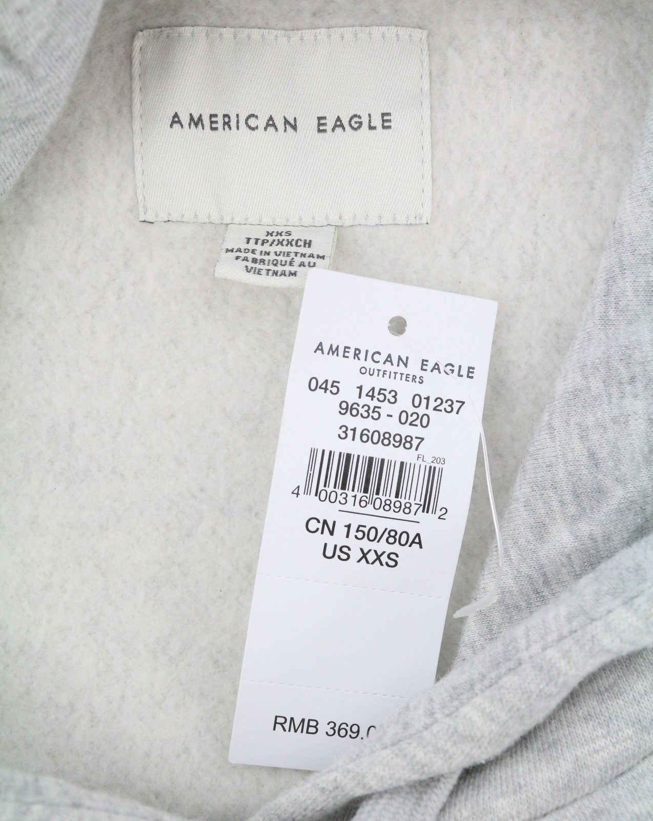 Grey Cotton Hoodie